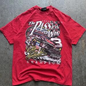 Nascar Vintage 90s AOP Red Shirt Size Medium Fits A Large